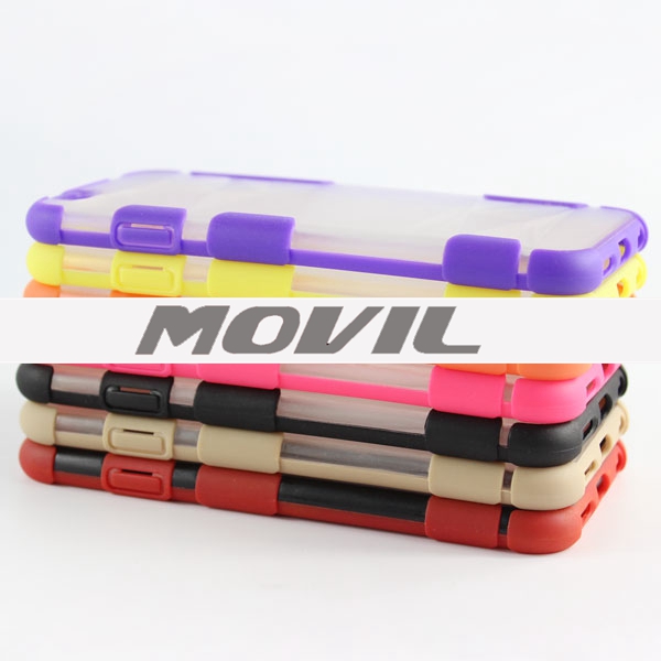 NP-1910 doble color TPU transparente funda para iPhone  6-15